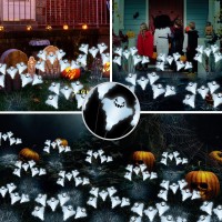 Halloween Decorations Solar Ghost Lights Outdoor2Packs 12Led Halloween Ghost Decor With Spooky Path Lightswaterproof Solar Swa