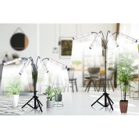 Grow Light With Stand 200W 6000K Full Spectrum Gooseneck Floor Plant Light For Indoor Plants Growing 5 Dimmable Levels Auto O