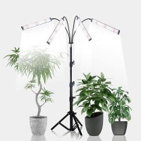 Grow Light With Stand 200W 6000K Full Spectrum Gooseneck Floor Plant Light For Indoor Plants Growing 5 Dimmable Levels Auto O