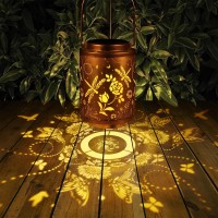 Tepaken 2 Pack Solar Lanterns Garden Decor Birthday Gifts For Women Mon Grandma Metal Hanging Solar Lights Waterproof Outdoor De