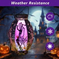 Vewogarden Halloween Solar Lantern Hanging Solar Lanterns Outdoor Waterproof Decorative Halloween Lantern For Festival Gifts Gar