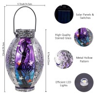 Vewogarden Halloween Solar Lantern Hanging Solar Lanterns Outdoor Waterproof Decorative Halloween Lantern For Festival Gifts Gar