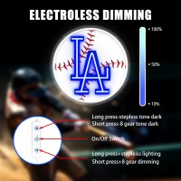 Culois Baseball Dodgers Neon Signs For Wall Decor Dimmable Baseball Led Neon Lights For Bedroom Man Cave Garage Home Bar Dorm P