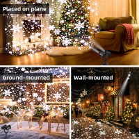 Afzdby Christmas Snowflake Projector Lights Outdoor Double Head Snowfall Led Lights Waterproof Landscape Decorative Lighting Pro