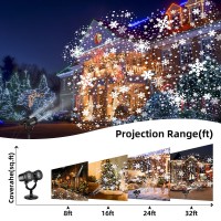 Afzdby Christmas Snowflake Projector Lights Outdoor Double Head Snowfall Led Lights Waterproof Landscape Decorative Lighting Pro