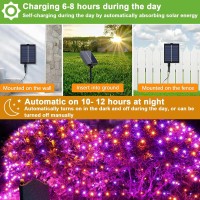 Solar Net Lights 204 Led Outdoor Mesh Lights Waterproof Bush Halloween Net Lights With 8Lighting Modes For Tree Garden Yard H