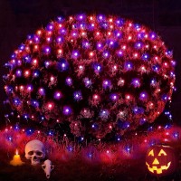 Solar Net Lights 204 Led Outdoor Mesh Lights Waterproof Bush Halloween Net Lights With 8Lighting Modes For Tree Garden Yard H