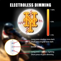 Culois New York Mets Neon Sign Sports Neon Signs For Wall Decor Dimmable Baseball Team Led Neon Light Sign For Bar Boys Room Bed