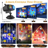 Halloween Decorations Projector Lights Outdoor 2In1 100 Hd Effects Patterns 3D Ocean Wave Snowflake Christmas Holiday Projec