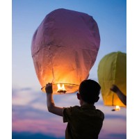 10 Pack Chinese Lanterns To Release In Heaven Multicolored Flying Lanterns Paper Lantern Hanging Paper Lanterns Wish Lantern M