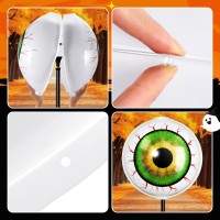 Retisee Halloween Eyeball Post Light Cover Jack O Lantern Lamp Shade 20 D X 22 H Eyeball Lamp Shade Plastic Eyeball Light Sh