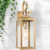 Yolsunes Large Motion Sensor Outdoor Wall Light 20 Gold Dusk To Dawn Outdoor Lighting Modern Wall Mount Light Fixture Wate