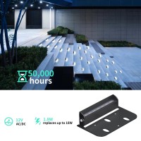 Kwinmyso 4Inch 18W 12V Acdc Low Voltage Landscape Lighting 5000K Daylight White Retaining Wall Light Hardscape Lighting Paver