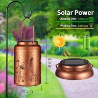 Hummingbird Solar Lantern Outdoor Hanging Lights Birthday Gifts For Women Mom And Grandma Hummingbird Metal Garden Decor Outdoor