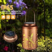 Hummingbird Solar Lantern Outdoor Hanging Lights Birthday Gifts For Women Mom And Grandma Hummingbird Metal Garden Decor Outdoor