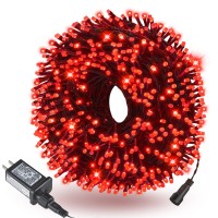 Red Halloween String Lights Connectable 656Ft 200 Leds Halloween Decorations Outdoor Indoor Lights Waterproof Black Wire Tree