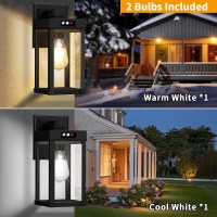 Solar Wall Lights Outdoor Dusk To Dawn Porch Lighting Exterior Light Fixtures Wall Mount Waterproof Solar Wall Lantern With Mot