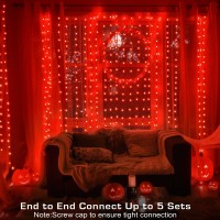 Comfyaura Connectable Red Halloween String Lights 656Ft 200 Led Halloween Decorations Outdoor Indoor Lights Waterproof 8 Mo