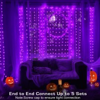 Comfyaura Connectable Purple Halloween String Lights 656Ft 200 Led Halloween Decorations Outdoor Indoor Lights Waterproof 8