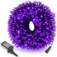 Comfyaura Connectable Purple Halloween String Lights 656Ft 200 Led Halloween Decorations Outdoor Indoor Lights Waterproof 8