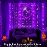 Comfyaura Connectable Purple Halloween String Lights 656Ft 200 Led Halloween Decorations Outdoor Indoor Lights Waterproof 8