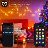 Comfyaura Connectable Smart App Halloween String Lights 656Ft 200 Led Christmas Decorations Outdoor Indoor Lights Waterproof