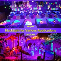 2 Pack 120W Led Black Light Ip66 Waterproof Outdoor Blacklight Flood Light With Plugswitch Powerful For Halloween Neon Glow I