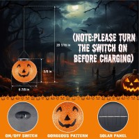 Halloween Solar Lantern Hanging Pumpkin Lights Outdoor Decoration Solar Powered Lantern Lights Waterproof Led Decorative Light