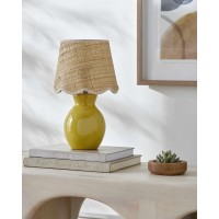 Boutiquerugs Salgareda Boho Ceramic And Jute Bedside Table Lamp For Bedroom Nightstand End Side Table Lamp For Living Room S