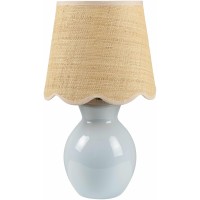 Boutiquerugs Salgareda Boho Ceramic And Jute Bedside Table Lamp For Bedroom Nightstand End Side Table Lamp For Living Room S