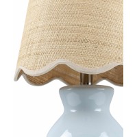 Boutiquerugs Salgareda Boho Ceramic And Jute Bedside Table Lamp For Bedroom Nightstand End Side Table Lamp For Living Room S