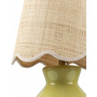 Boutiquerugs Salgareda Boho Ceramic And Jute Bedside Table Lamp For Bedroom Nightstand End Side Table Lamp For Living Room S