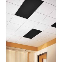 Magnetic Light Cover For Classroom Drop Ceiling 4 Pack 4X2 Ft Fluorescent Light Covers For Office Home Ceiling Light Pure Black