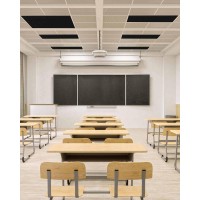 Magnetic Light Cover For Classroom Drop Ceiling 4 Pack 4X2 Ft Fluorescent Light Covers For Office Home Ceiling Light Pure Black