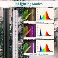 Fregenbo Grow Lights For Indoor Plants 243 Leds Plant Growing Lights With 3 Color Changing Red Blue Full Spectrum 48Inch Heigh