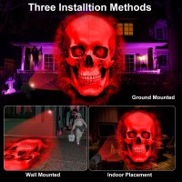 Treela Halloween Projector Lights Outdoor Indoor Dynamic Ghost Skull Lights Decoration Outside Led Landscape Light For Holiday P