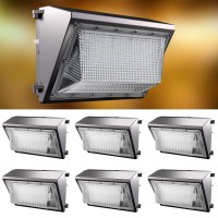 Acohook 6Pack 150W164X1W Led Led Wall Pack Lights 100277V Dusk To Dawn With Photocell 22500Lm 5000K Daylight Ip65 Waterproo