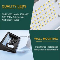 Acohook 6Pack 150W164X1W Led Led Wall Pack Lights 100277V Dusk To Dawn With Photocell 22500Lm 5000K Daylight Ip65 Waterproo