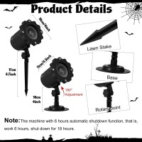 Treela Halloween Projector Lights Outdoor Indoor Dynamic Ghost Skull Lights Decoration Outside Led Landscape Light For Holiday P