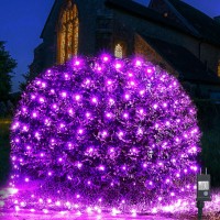 Halloween Net Lights 200Led 84Ft X 52Ft Purple Halloween Bush Lights With 8 Modes Timer Connectable Waterproof Sturdy Da