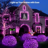 Halloween Net Lights 200Led 84Ft X 52Ft Purple Halloween Bush Lights With 8 Modes Timer Connectable Waterproof Sturdy Da