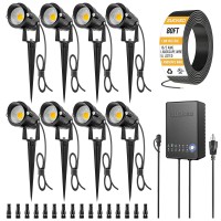 Zuckeo Allinone Landscape Lighting Kit 5W Led Low Voltage Landscape Lights With Transformer And 80Ft Wire Waterproof Outdoor