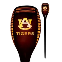 Auburn Tigers Led Solar Torch 4 X 4 X 36 Waterproof Sun Damage Resistant Solar Light With Flickering Flame Decor For Pa