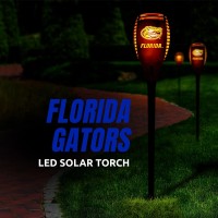 Sporticulture Florida Gators Led Solar Torch 4 X 4 X 36 Waterproof Sun Damage Resistant Solar Light With Flickering Flame