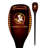 Florida State Seminoles Led Solar Torch 4 X 4 X 36 Waterproof Sun Damage Resistant Solar Light With Flickering Flame De