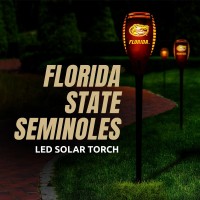 Florida State Seminoles Led Solar Torch 4 X 4 X 36 Waterproof Sun Damage Resistant Solar Light With Flickering Flame De