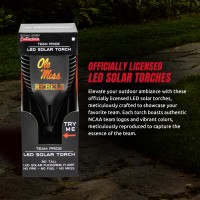 Ole Miss Led Solar Torch 4 X 4 X 36 Waterproof Sun Damage Resistant Solar Light With Flickering Flame Decor For Patio