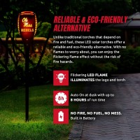 Ole Miss Led Solar Torch 4 X 4 X 36 Waterproof Sun Damage Resistant Solar Light With Flickering Flame Decor For Patio