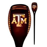 Texas Am Aggies Led Solar Torch 4 X 4 X 36 Waterproof Sun Damage Resistant Solar Light With Flickering Flame Decor For