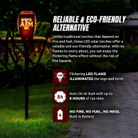 Texas Am Aggies Led Solar Torch 4 X 4 X 36 Waterproof Sun Damage Resistant Solar Light With Flickering Flame Decor For